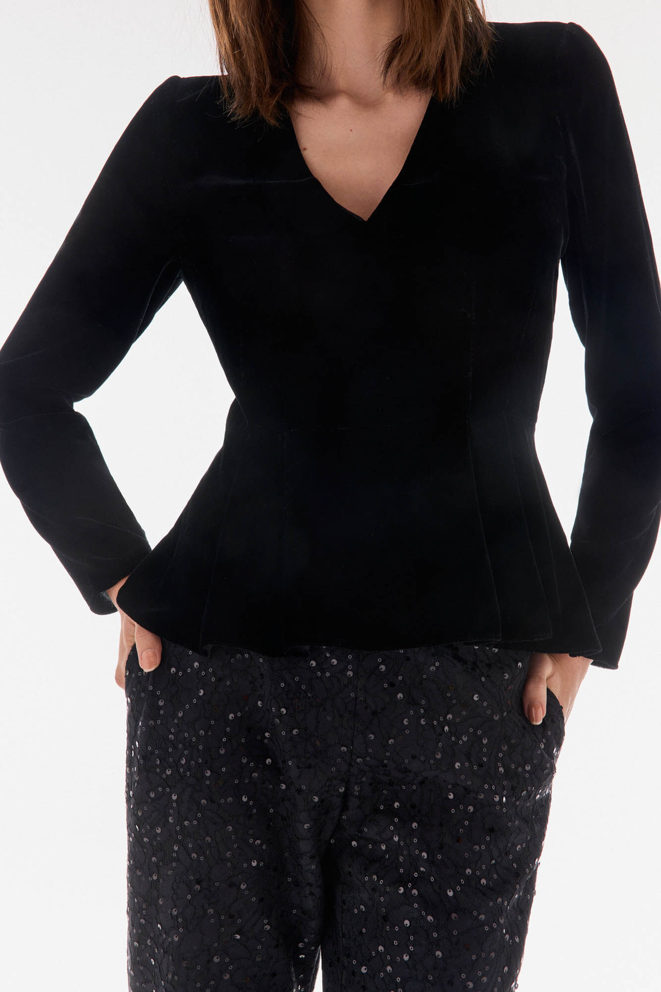 TFP by Tamara Falc&oacute; Velvet top Black