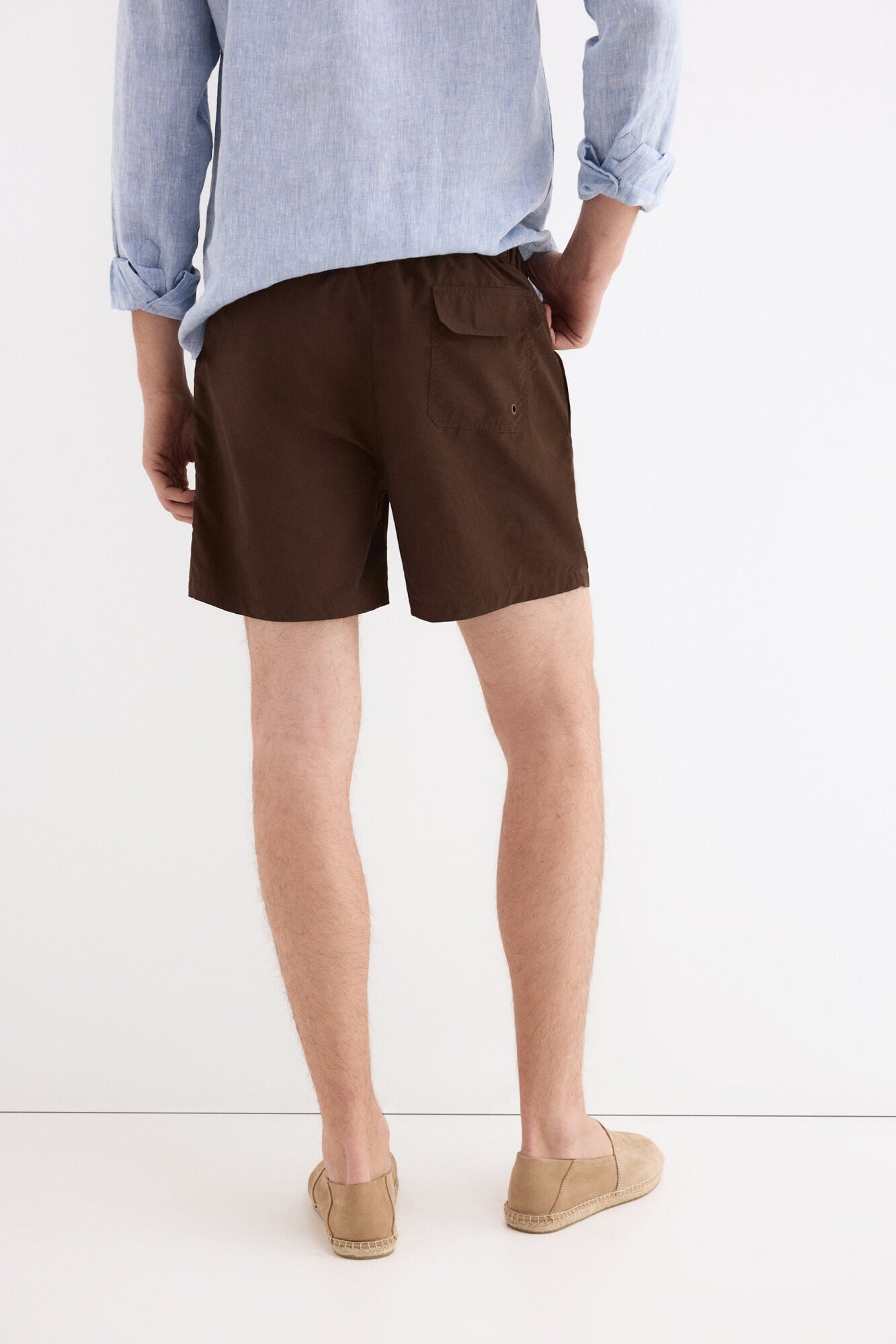 Pedro del Hierro Plain button fastening swimwear Brown