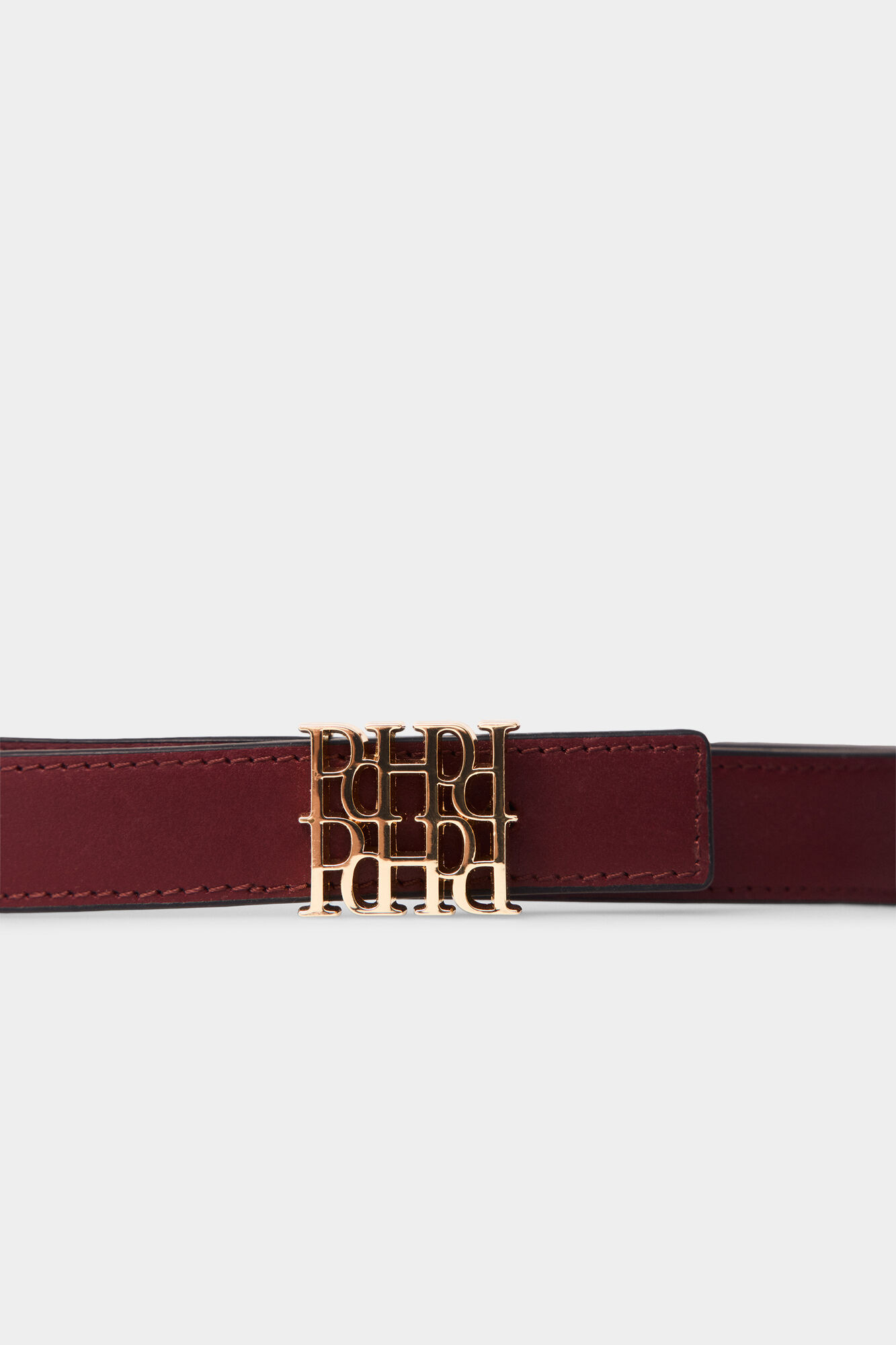 Pedro del Hierro Classic logo belt PdH Burgundy