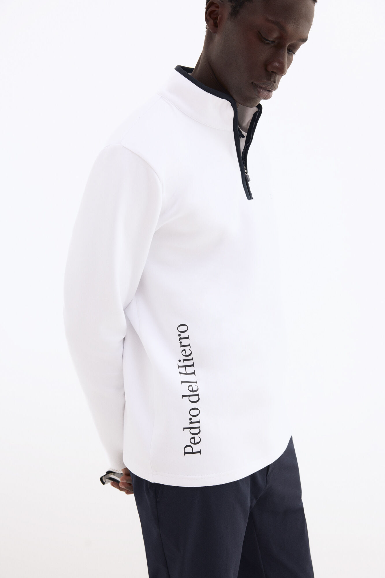 Pedro del Hierro Zip fastening golf sweatshirt White