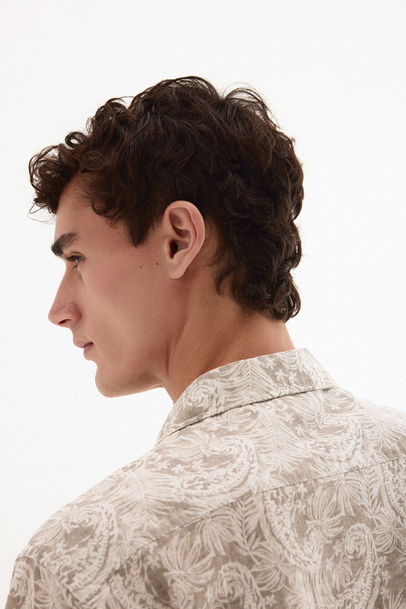 Pedro del Hierro Printed short sleeve shirt Beige