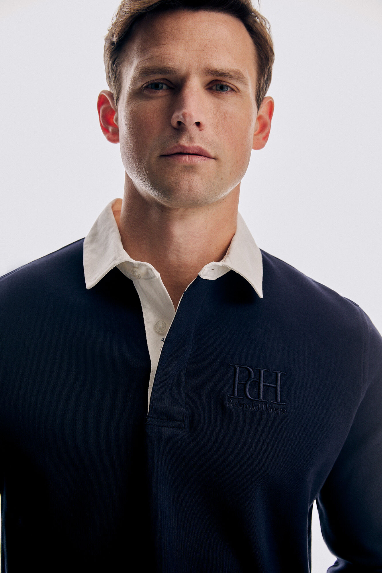 Pedro del Hierro Plain rugby shirt Blue