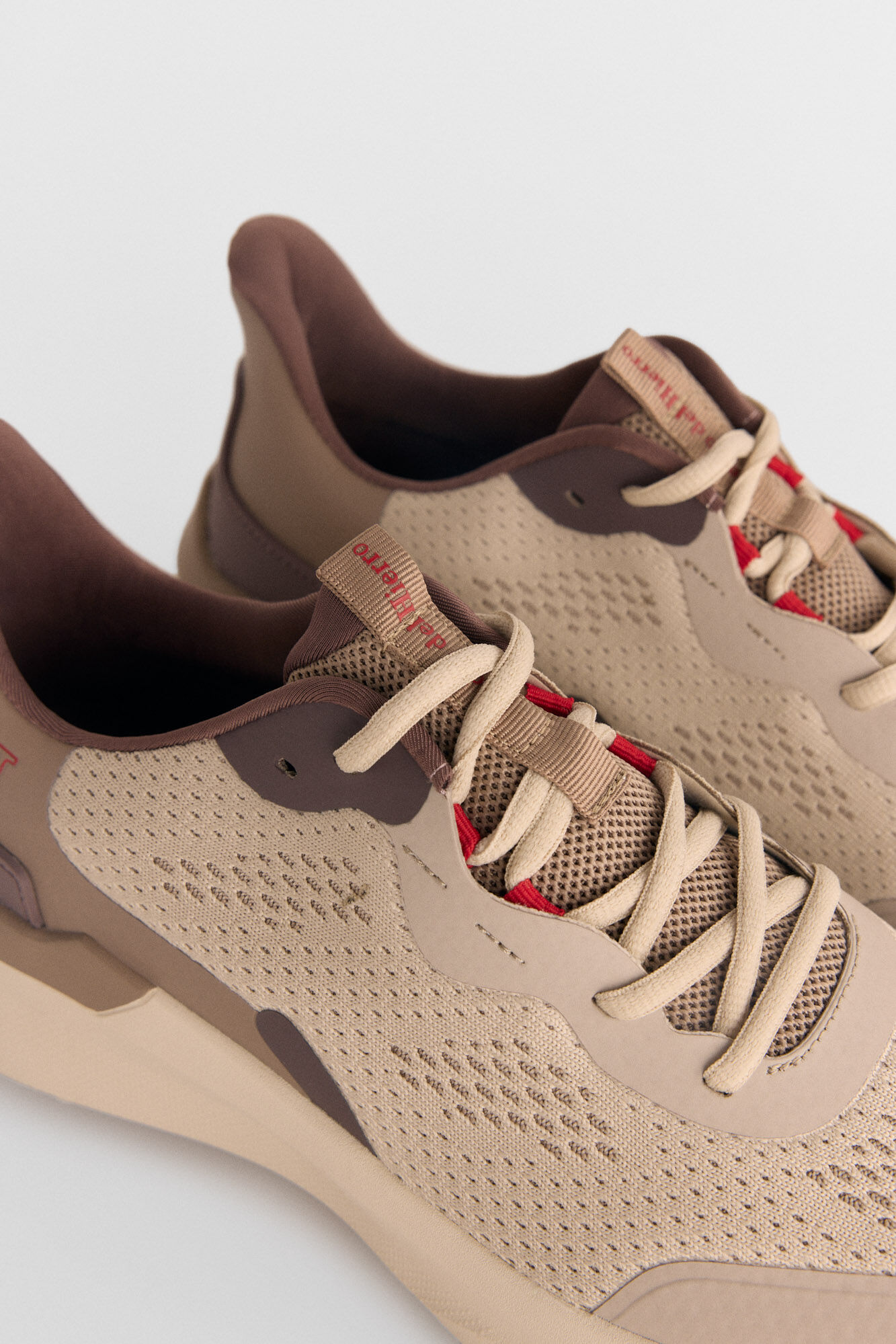 Pedro del Hierro Sapato t&ecirc;xtil com atacadores Marrom