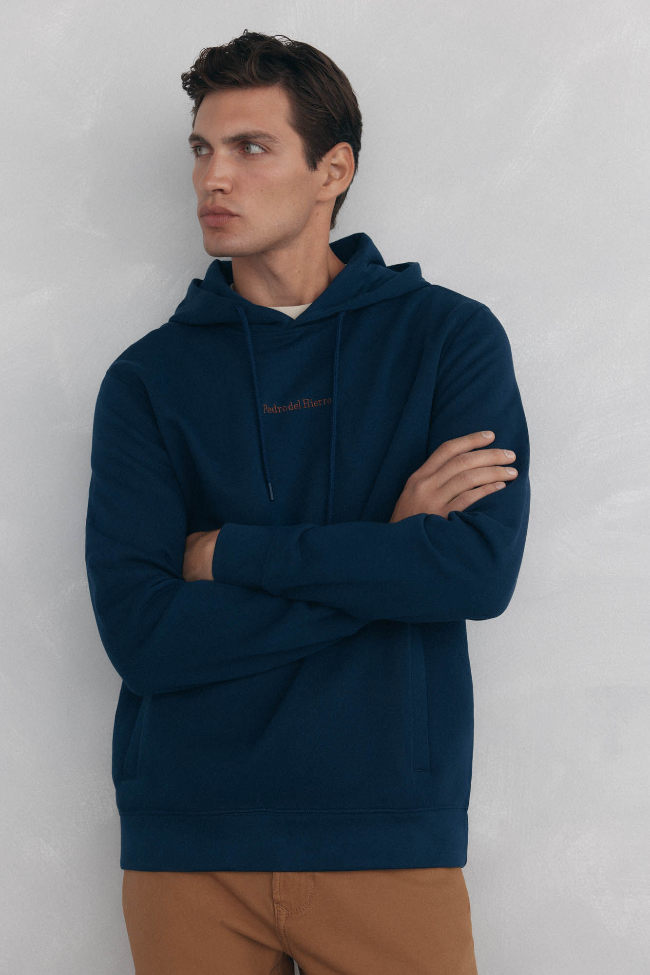 Pedro del Hierro Sweatshirt with hood Blue