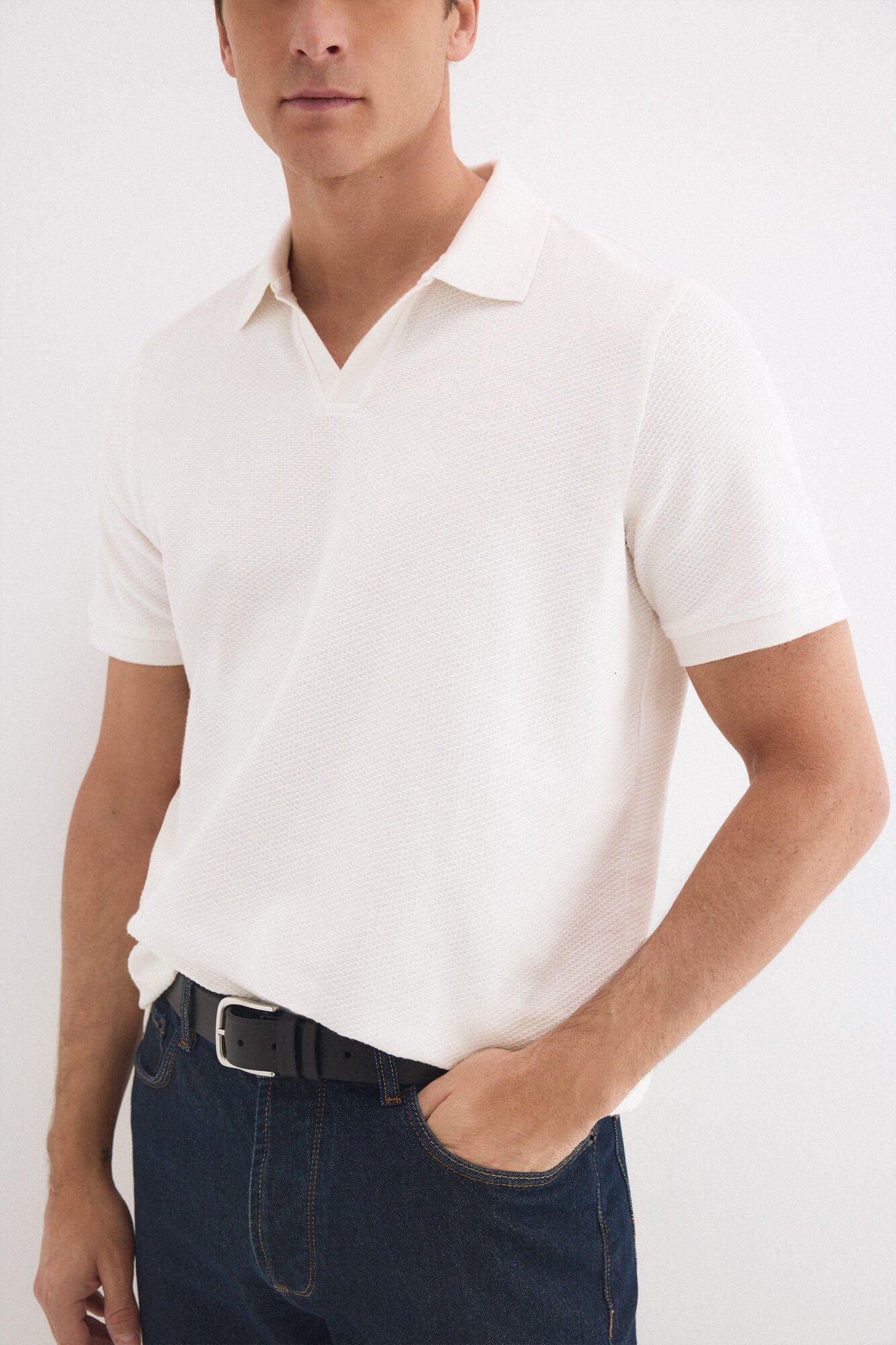 Pedro del Hierro Textured polo shirt