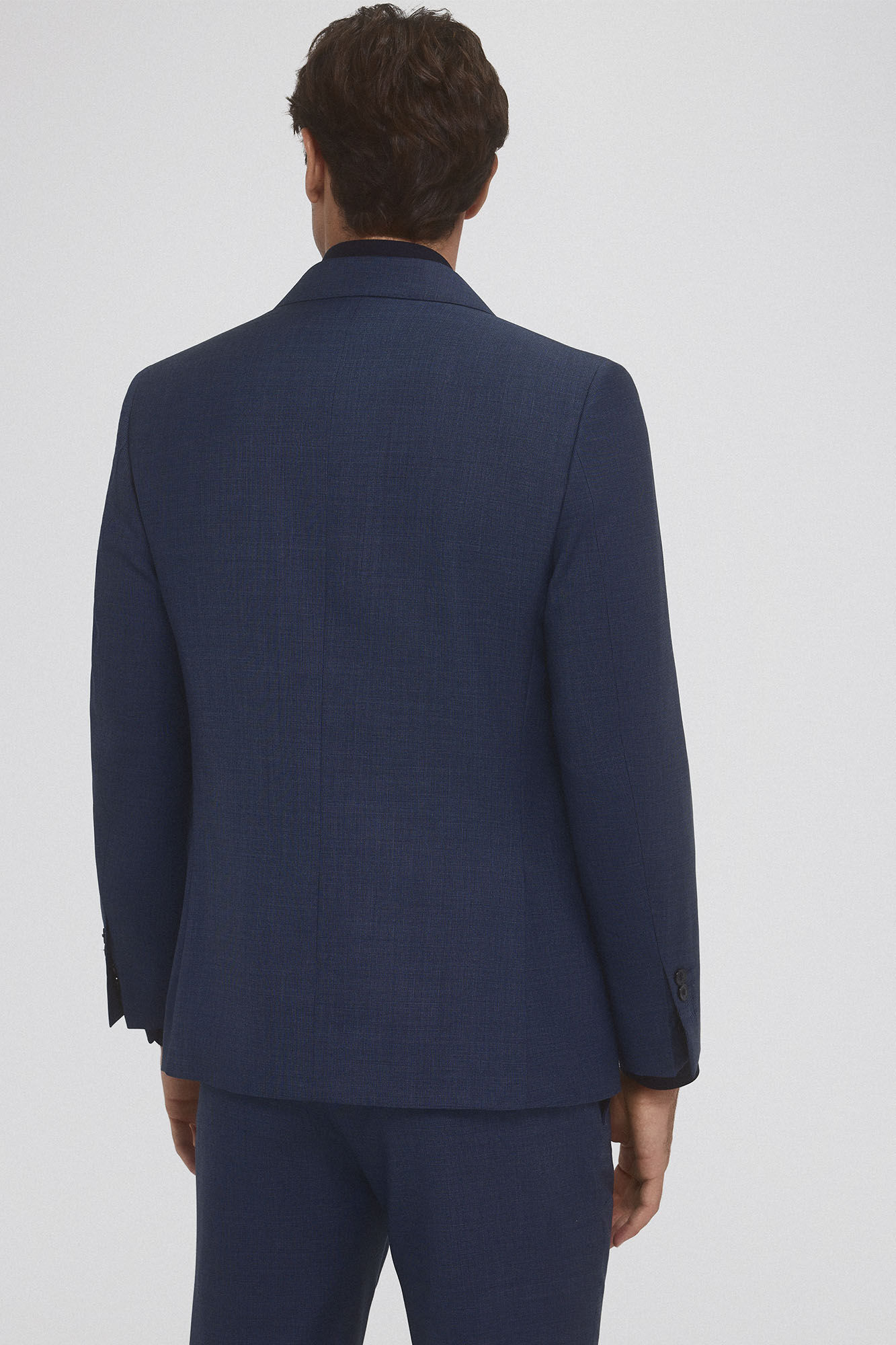 Pedro del Hierro Textured suit blazer Blue