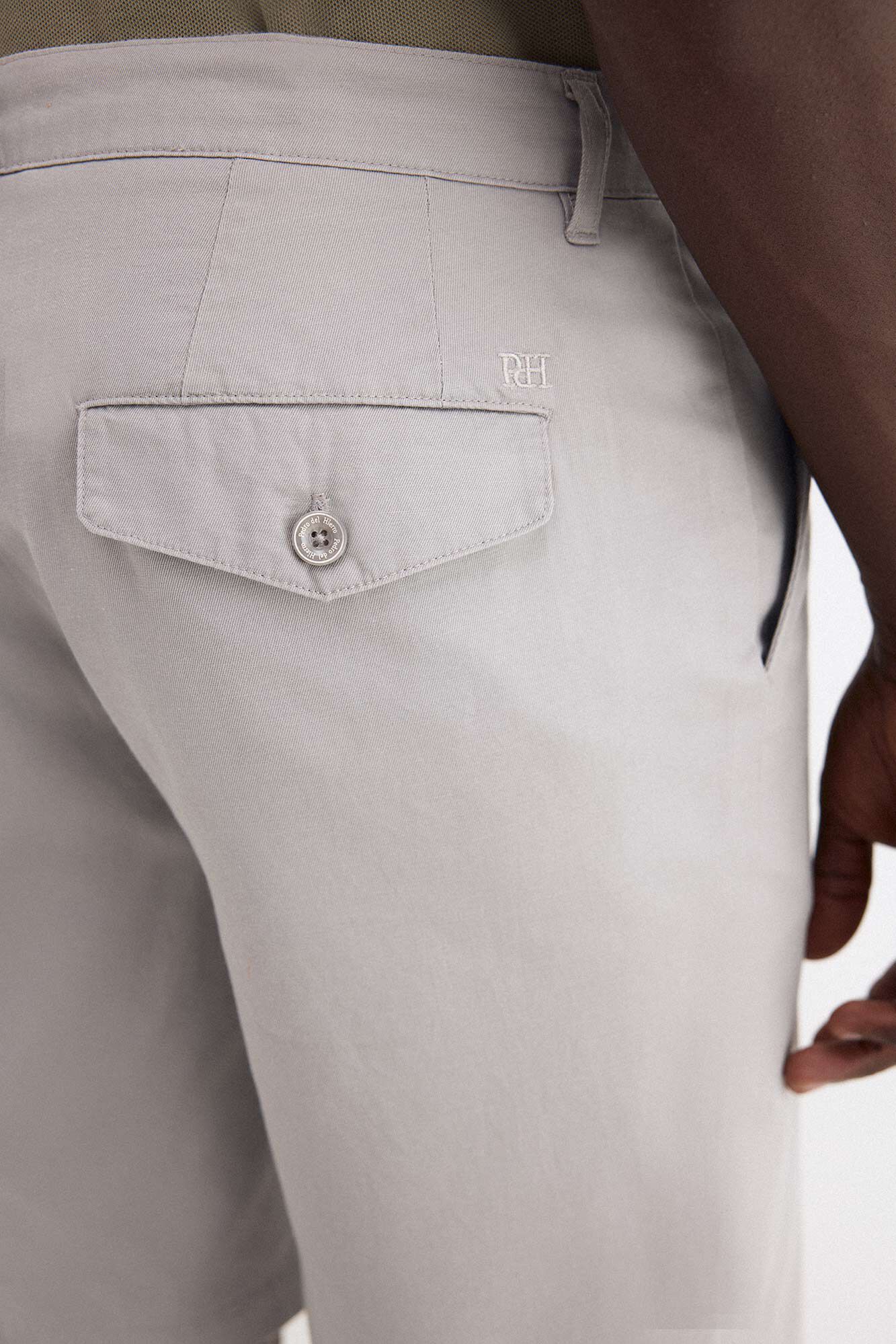 Pedro del Hierro Linen cotton Bermuda shorts Grey