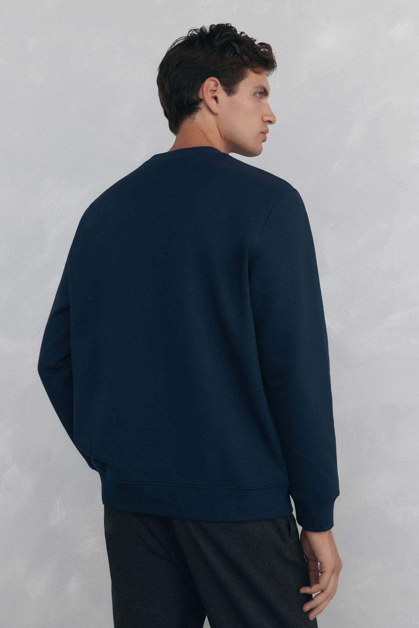 Pedro del Hierro Big logo crew neck sweatshirt Blue