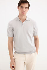 Pedro del Hierro Cotton premium short sleeve polo shirt Grey