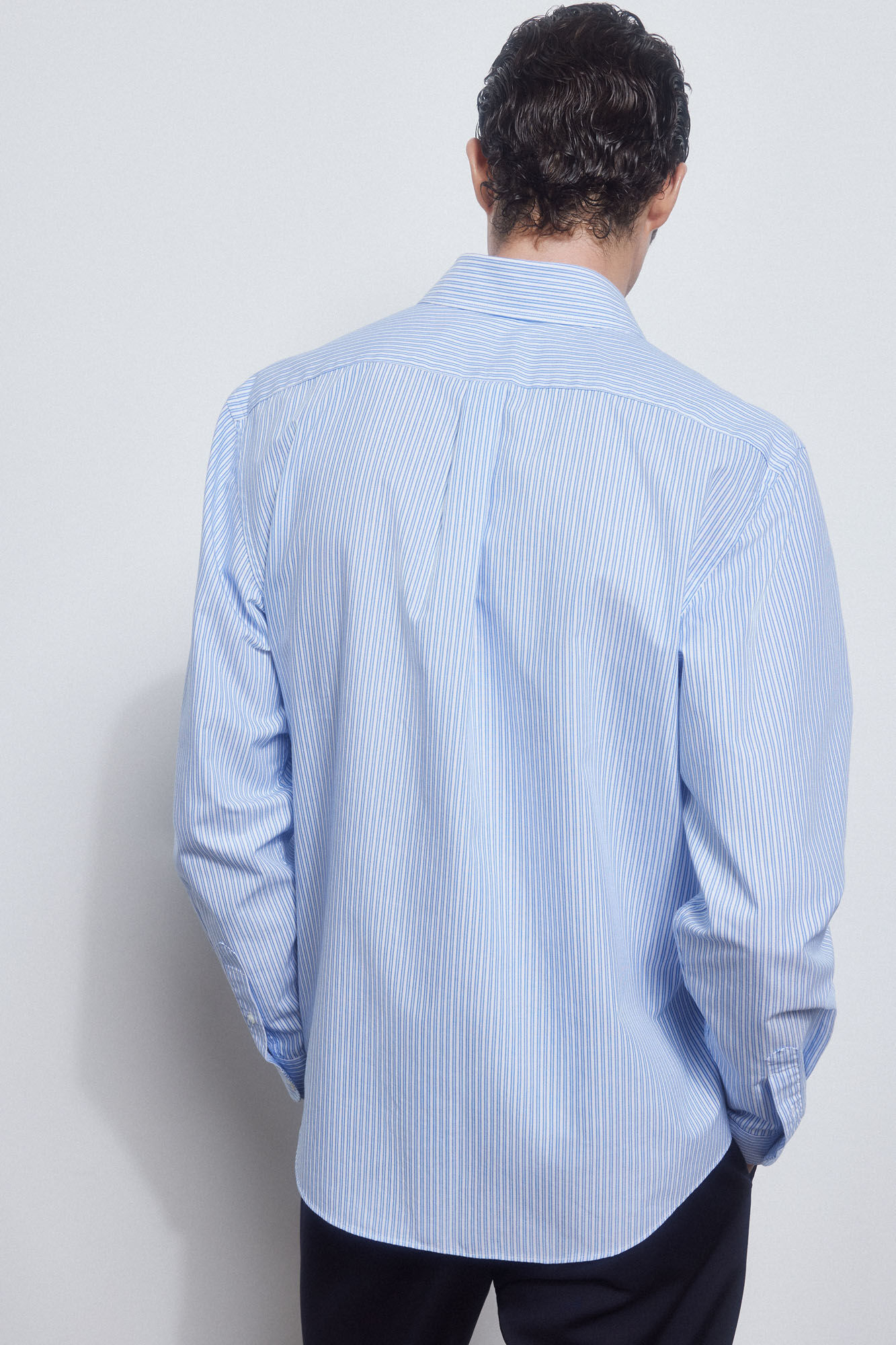 Pedro del Hierro Camisa rayas facil plancha + anti olor slim fit Azul