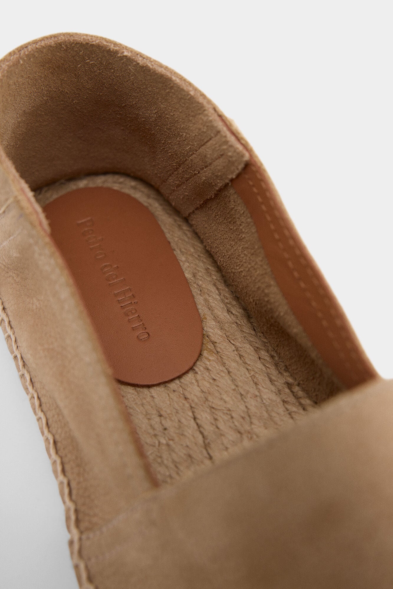 Pedro del Hierro Leather espadrille Brown