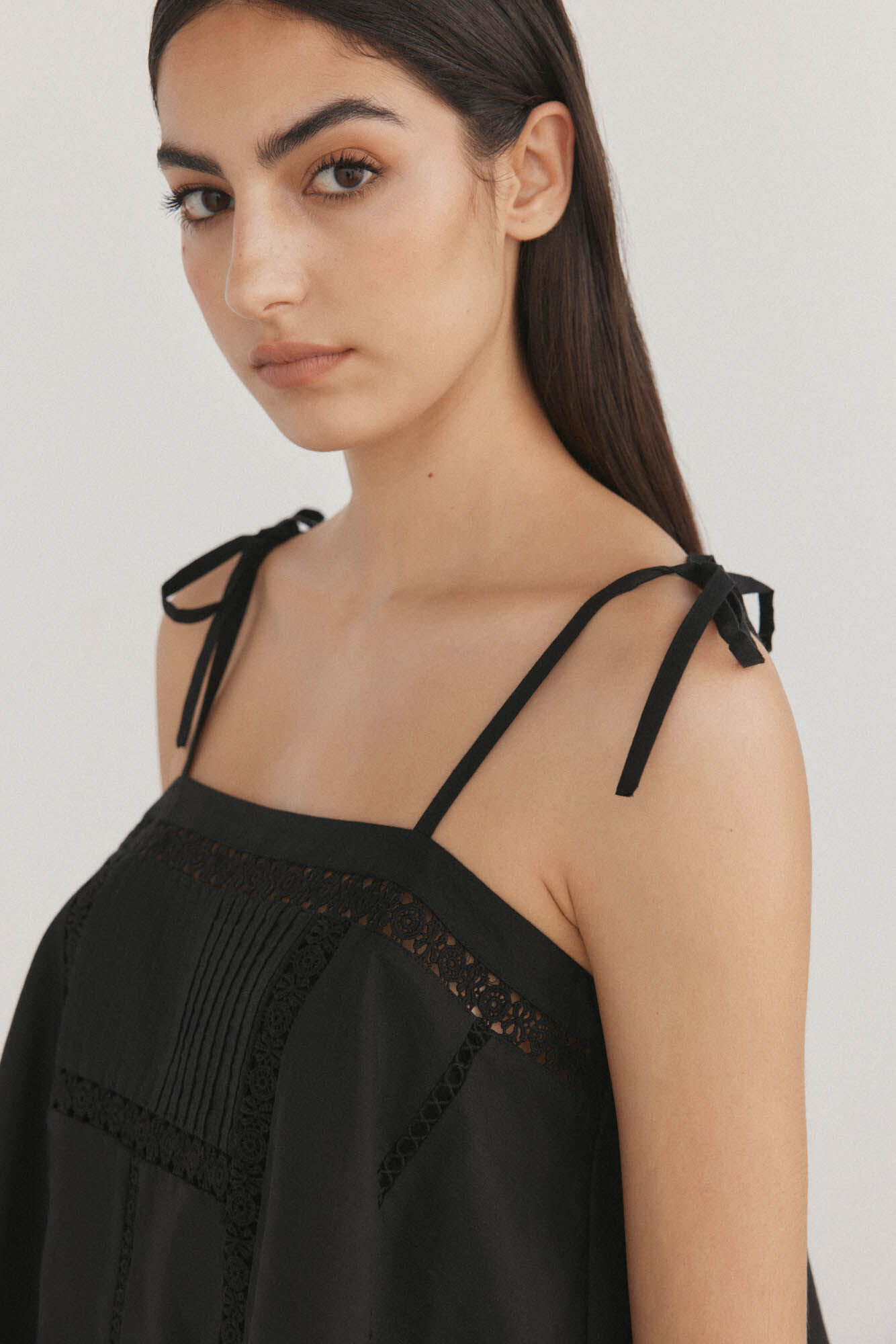 Pedro del Hierro straps top with peaks Black