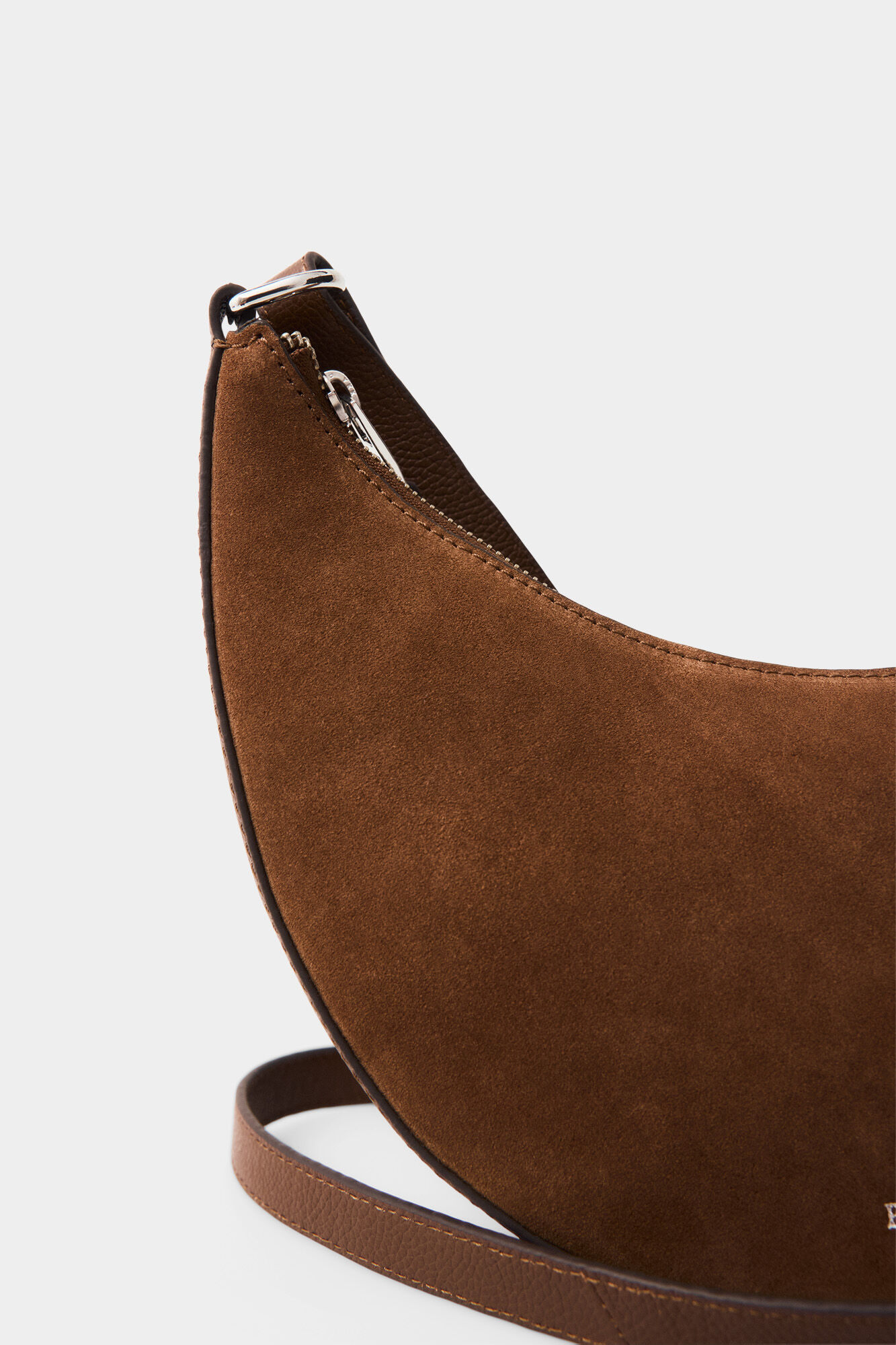 Pedro del Hierro Multiway suede handbag Brown