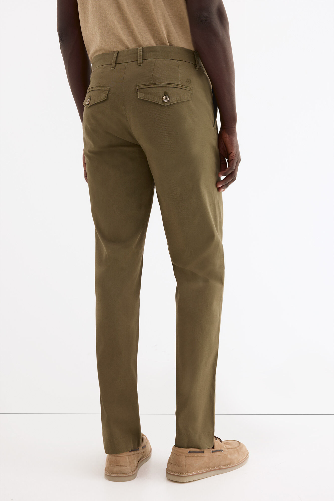 Pedro del Hierro Regular fit textured chinos Green