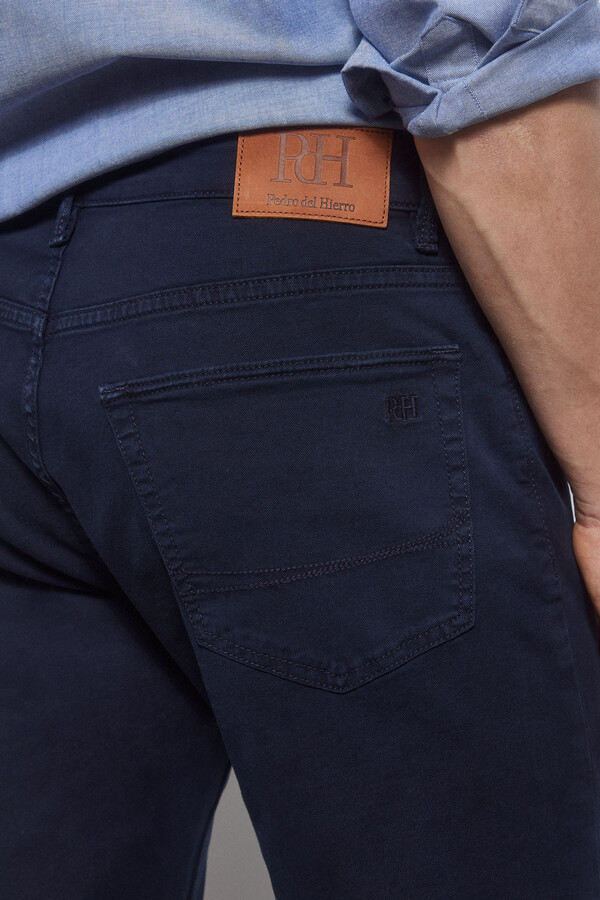 Pedro del Hierro Coloured slim fit Premium Flex 5-pocket jeans Blue