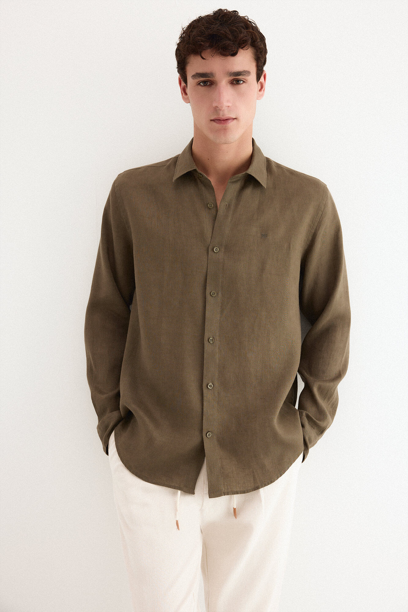 Pedro del Hierro Plain linen shirt