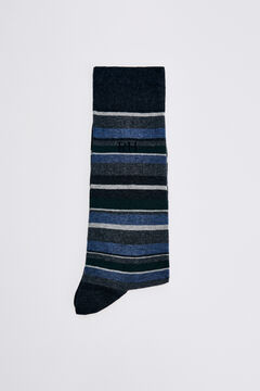 Pedro del Hierro Stripy logo socks Grey