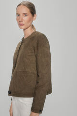 Pedro del Hierro Chaqueta quilting de ante Verde