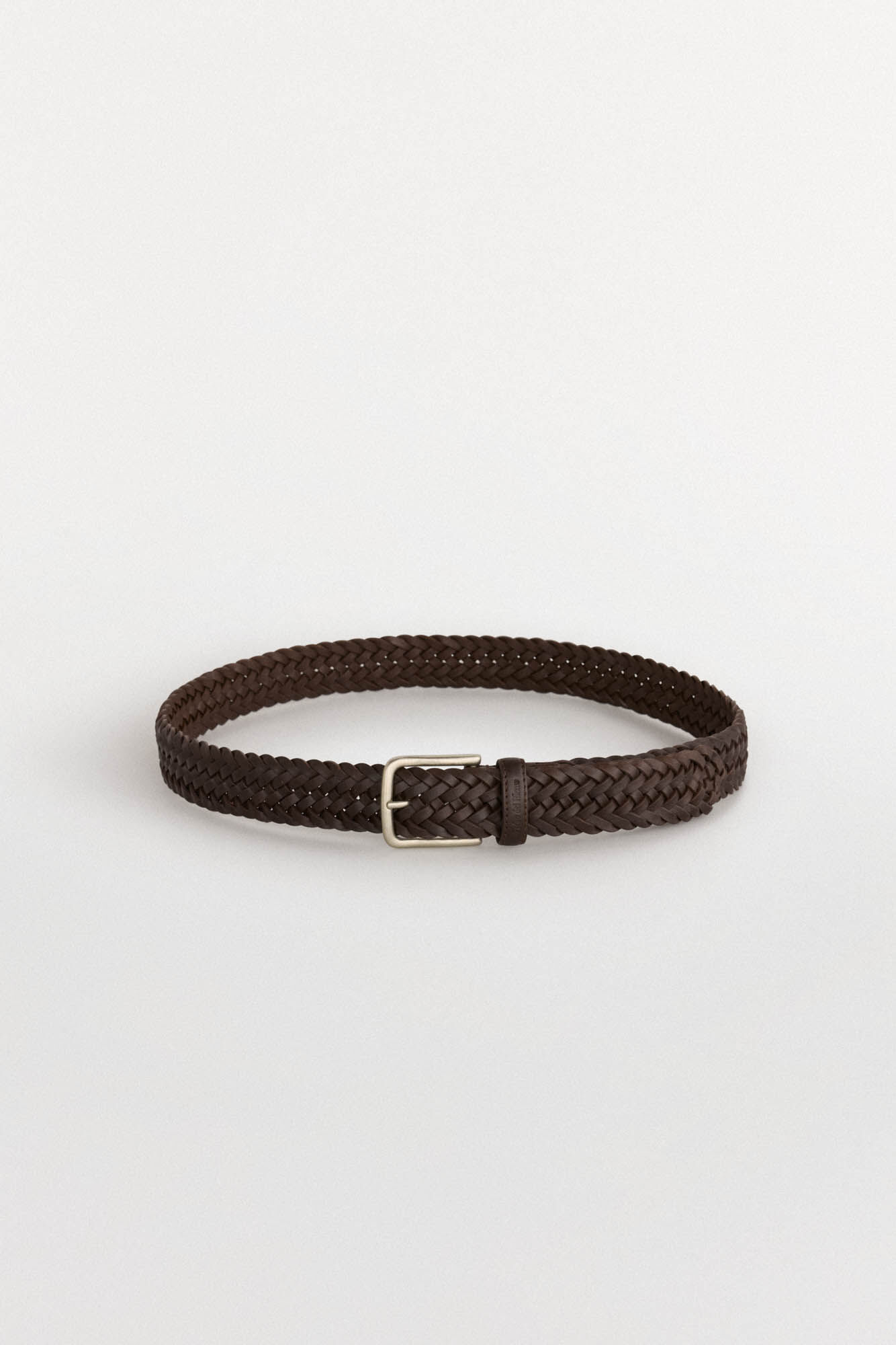 Pedro del Hierro Braided leather belt Brown