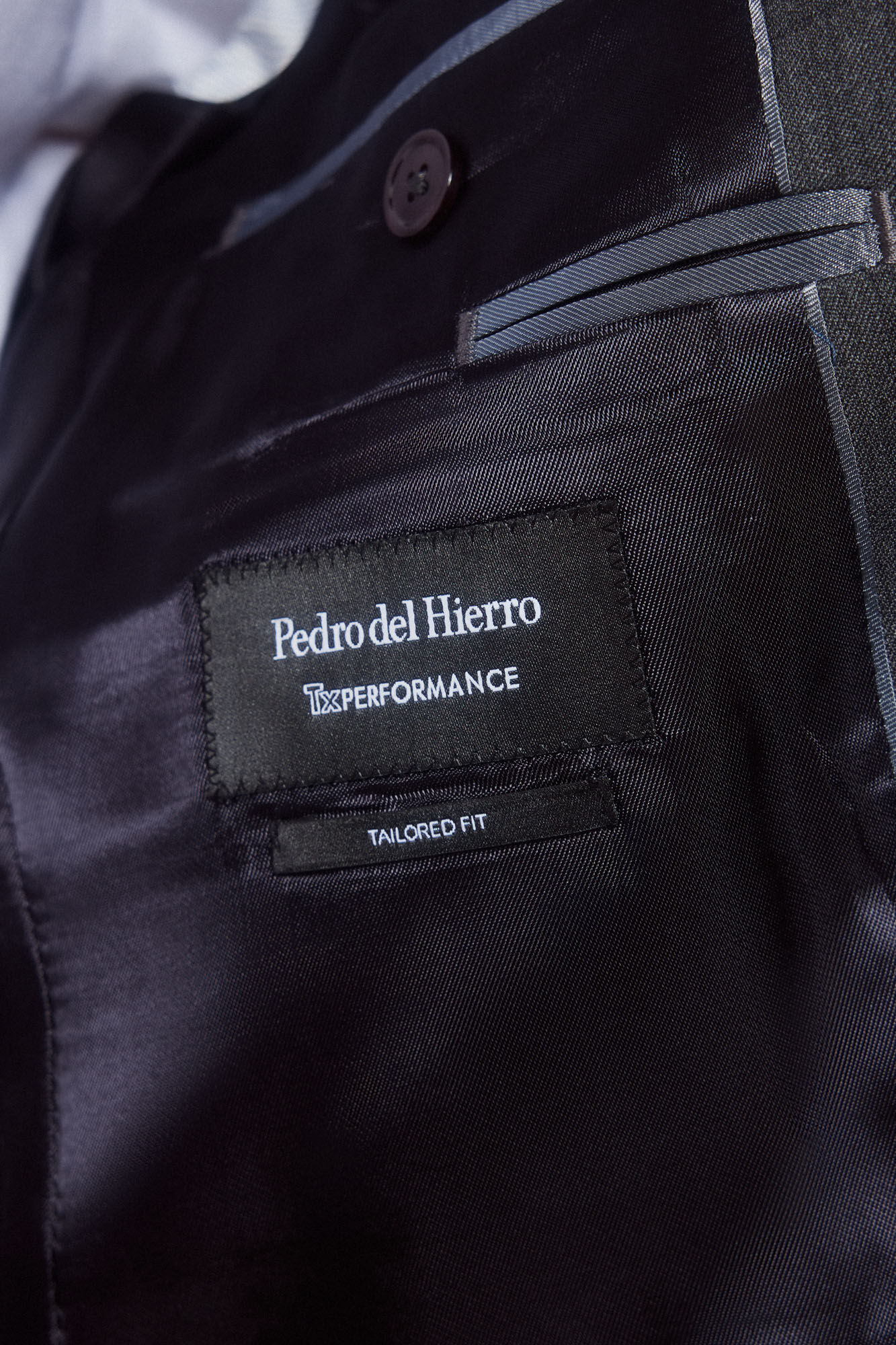 Pedro del Hierro Americana lisa bi-stretch tailored Gris