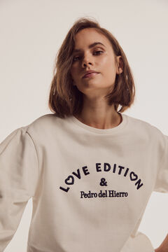 Pedro del Hierro Slogan sweatshirt Beige