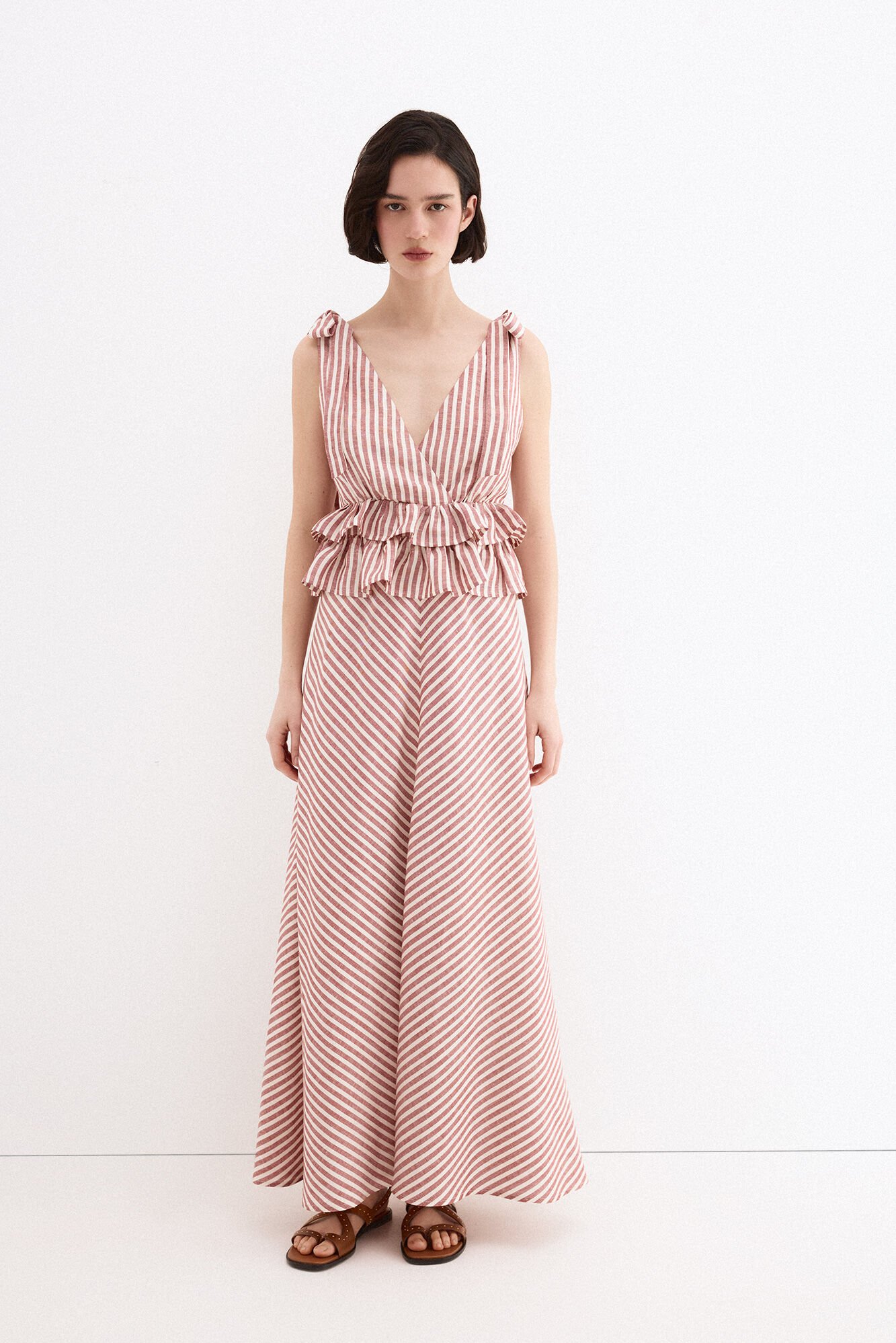 Pedro del Hierro Linen long dress with bow details