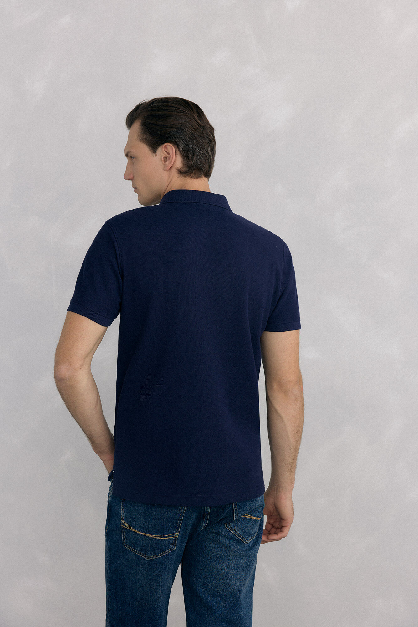 Pedro del Hierro Basic piqu&eacute; polo shirt Blue