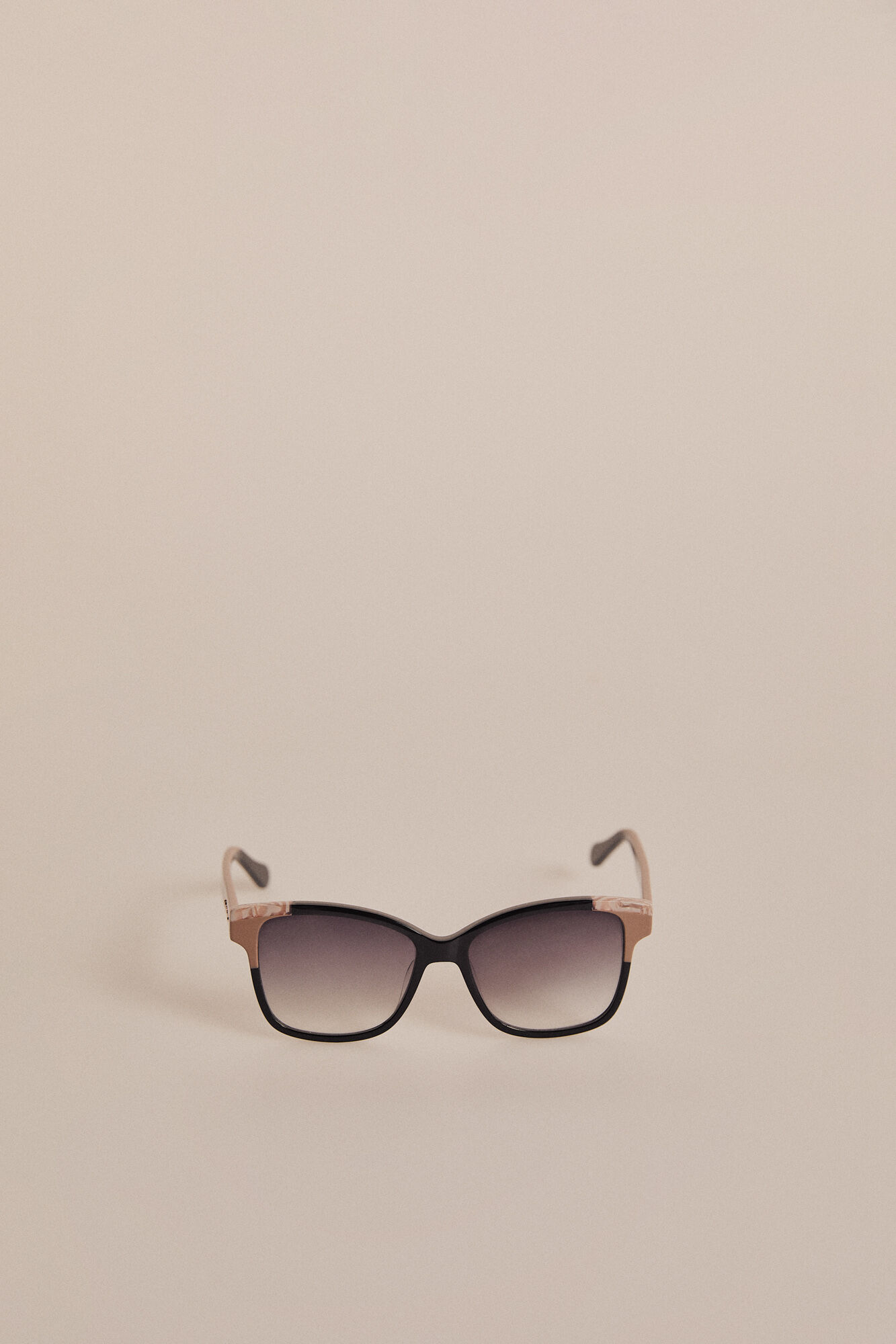 Pedro del Hierro Square colour block black/nude acetate glasses Black