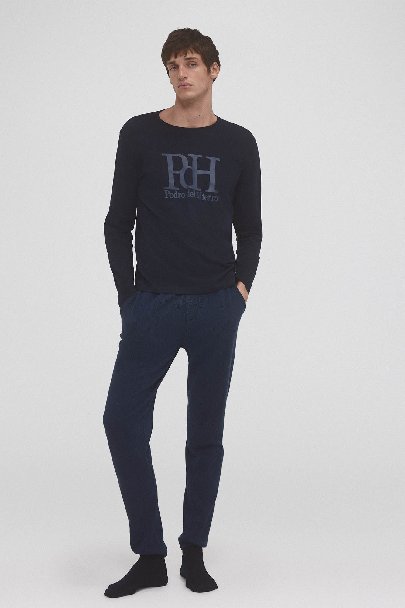Pedro del Hierro Set de pijama punto Azul