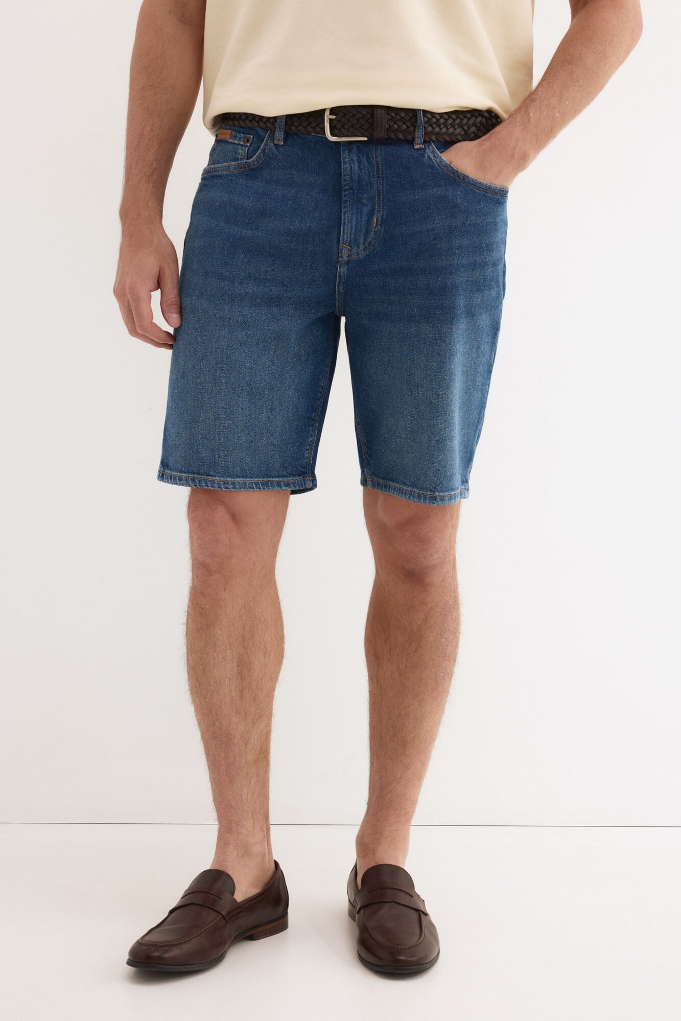 Pedro del Hierro Regular fit 5 pocket Bermuda shorts