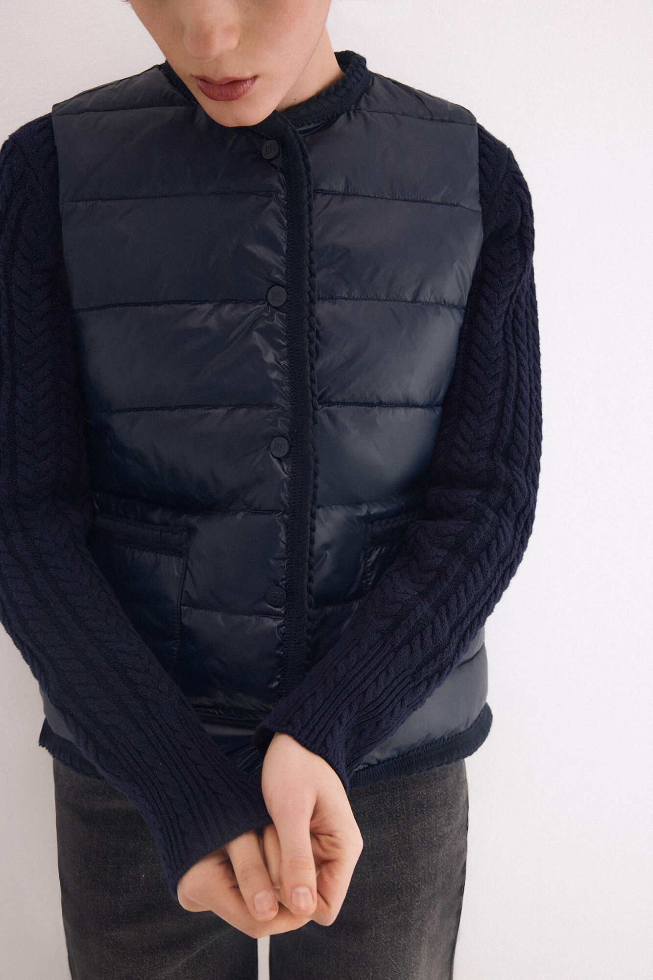 Pedro del Hierro Puffer gilet Blue