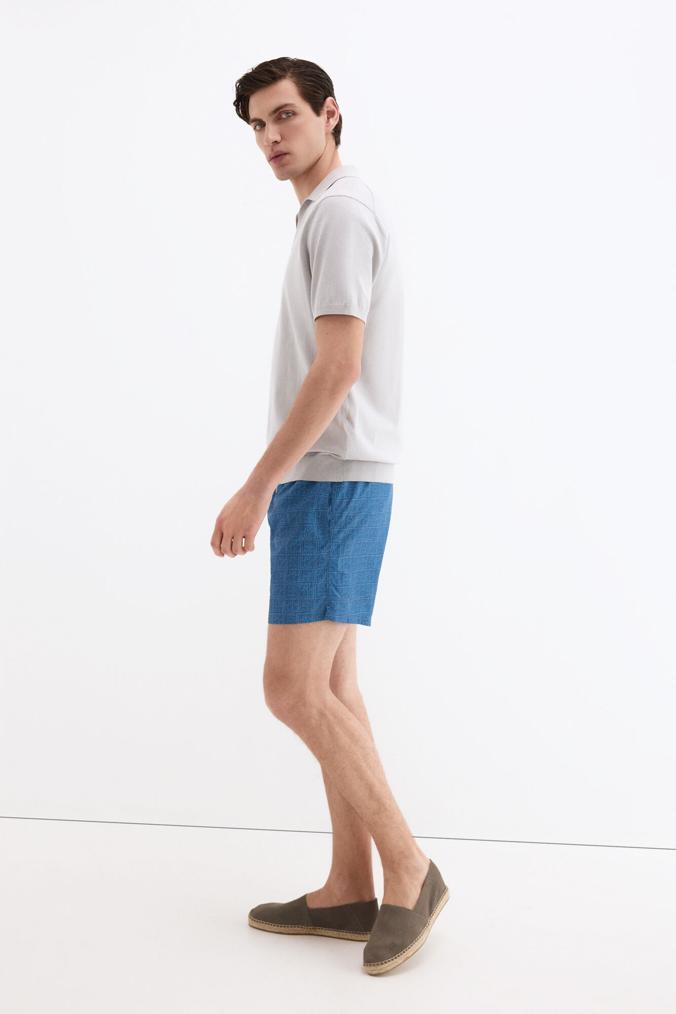 Pedro del Hierro Fato de banho estampado logos