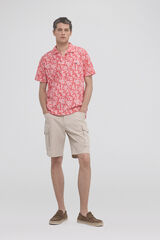 Pedro del Hierro Botanical print polo shirt Red