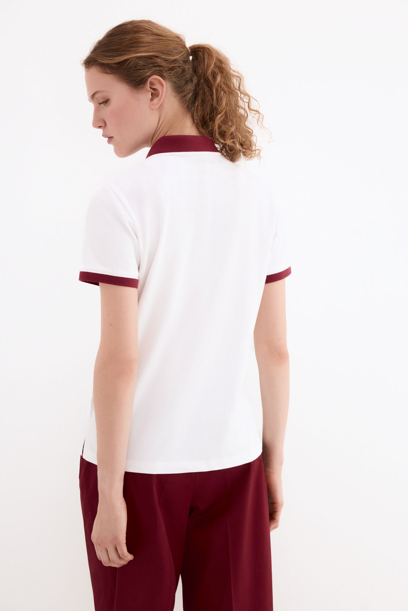 Pedro del Hierro Short sleeve polo shirt White