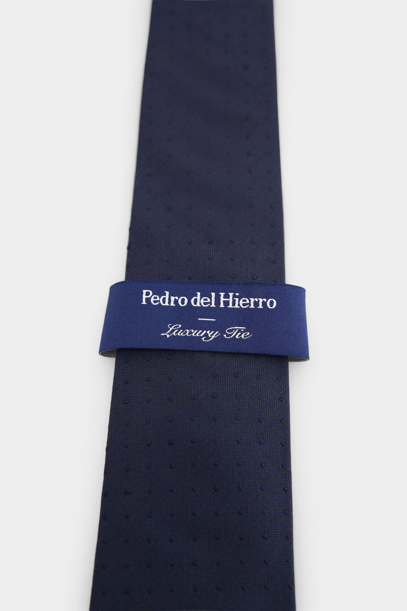 Pedro del Hierro Natural silk tie Blue