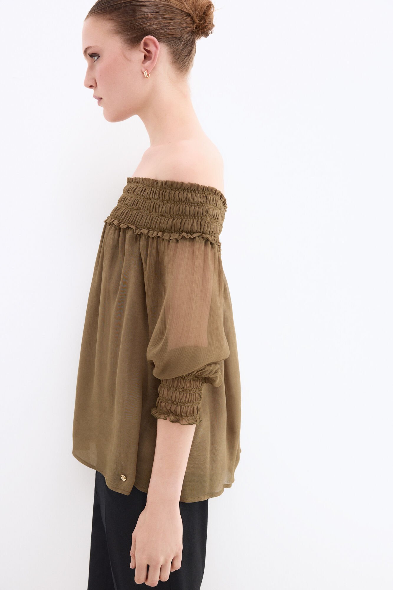 Pedro del Hierro Gummed chiffon blouse