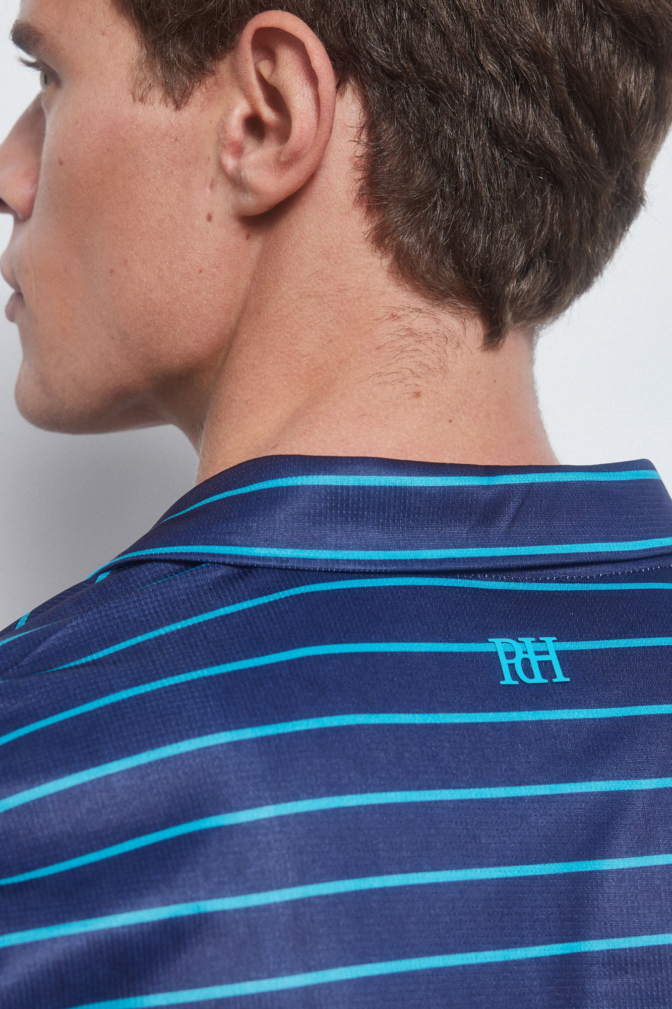 Pedro del Hierro Polo rayas t&eacute;cnico GOLF Azul