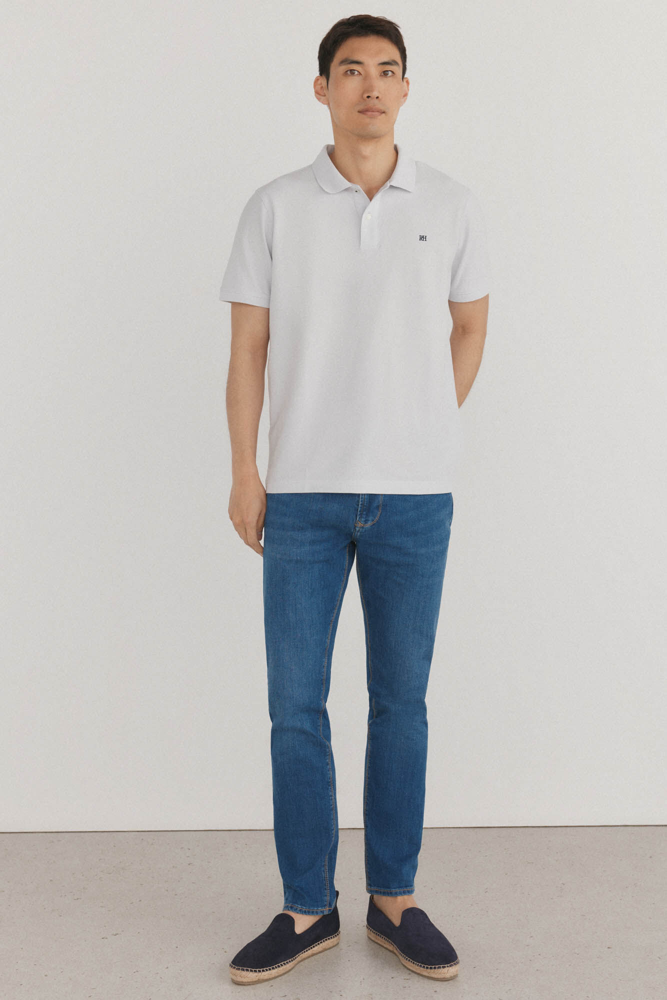 Pedro del Hierro Basic piqu&eacute; polo shirt Grey