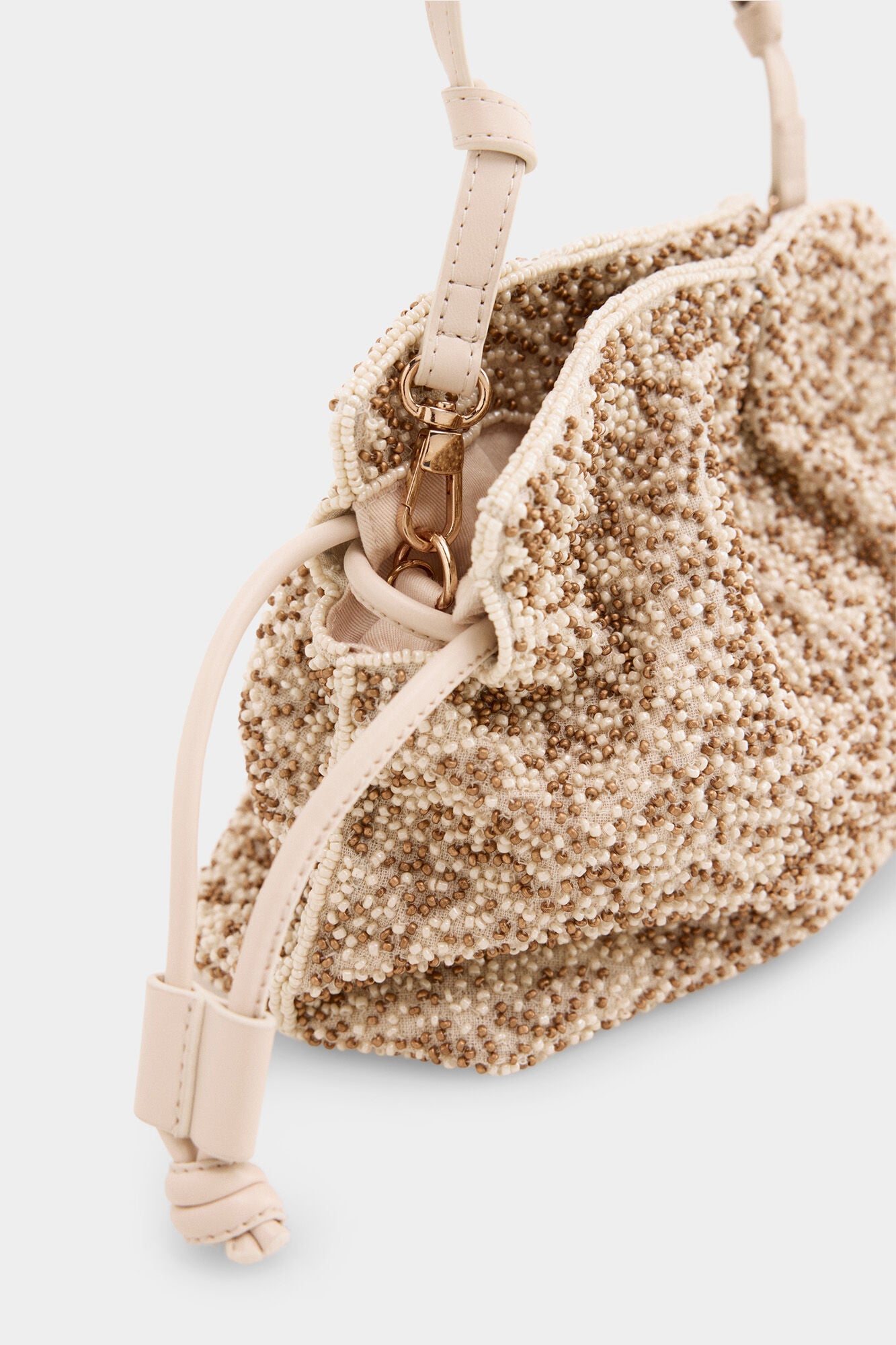 Pedro del Hierro Beaded bag Ecru