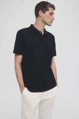 Pedro del Hierro Polo básica com logo bordado Azul