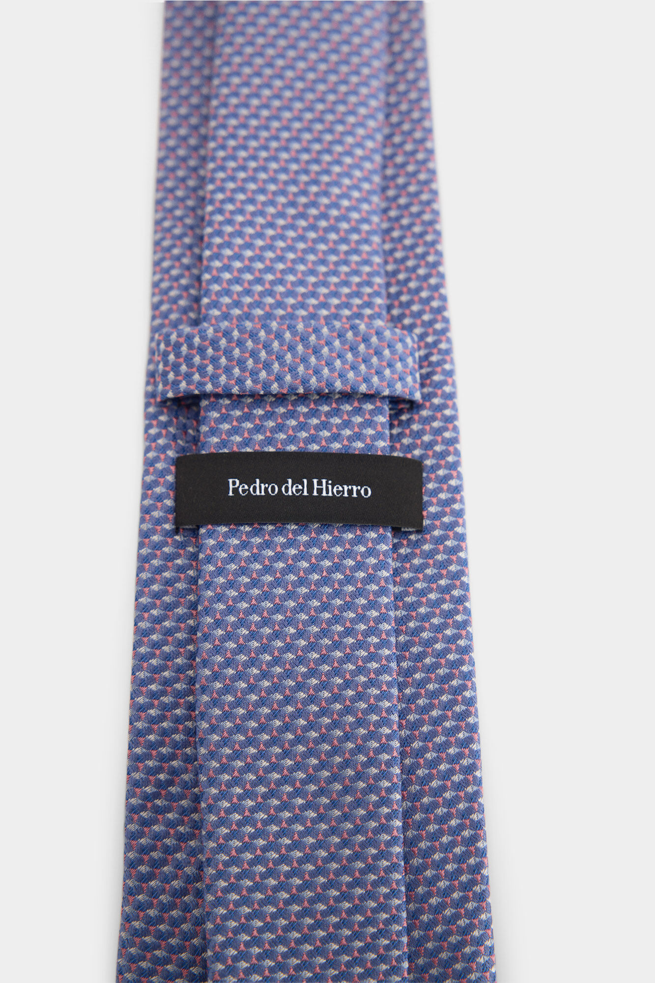 Pedro del Hierro Natural silk tie Blue