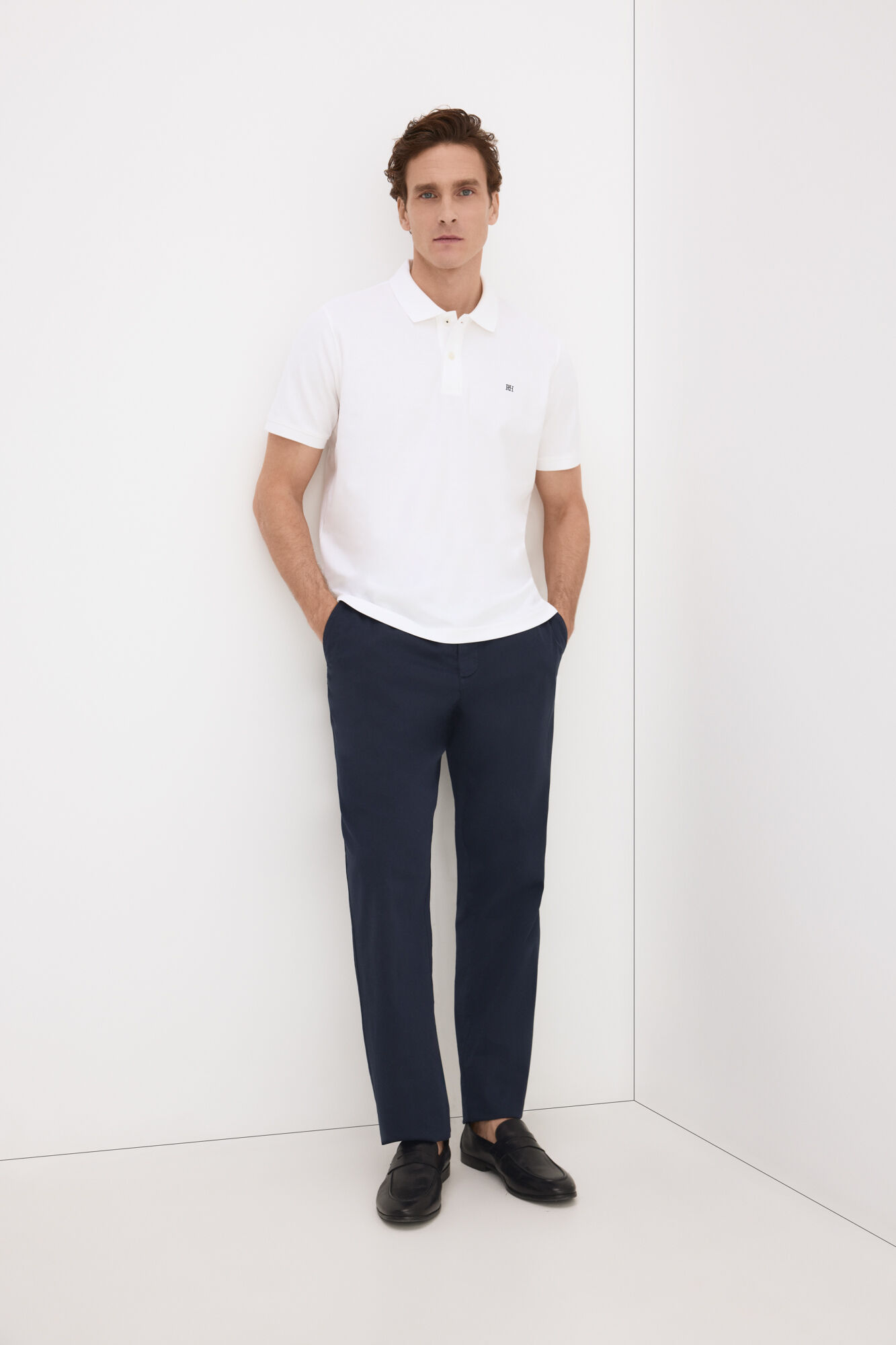 Pedro del Hierro Piqu&eacute; basic polo shirt White
