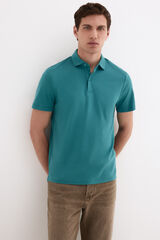 Pedro del Hierro Mercerized polo shirt Turquoise