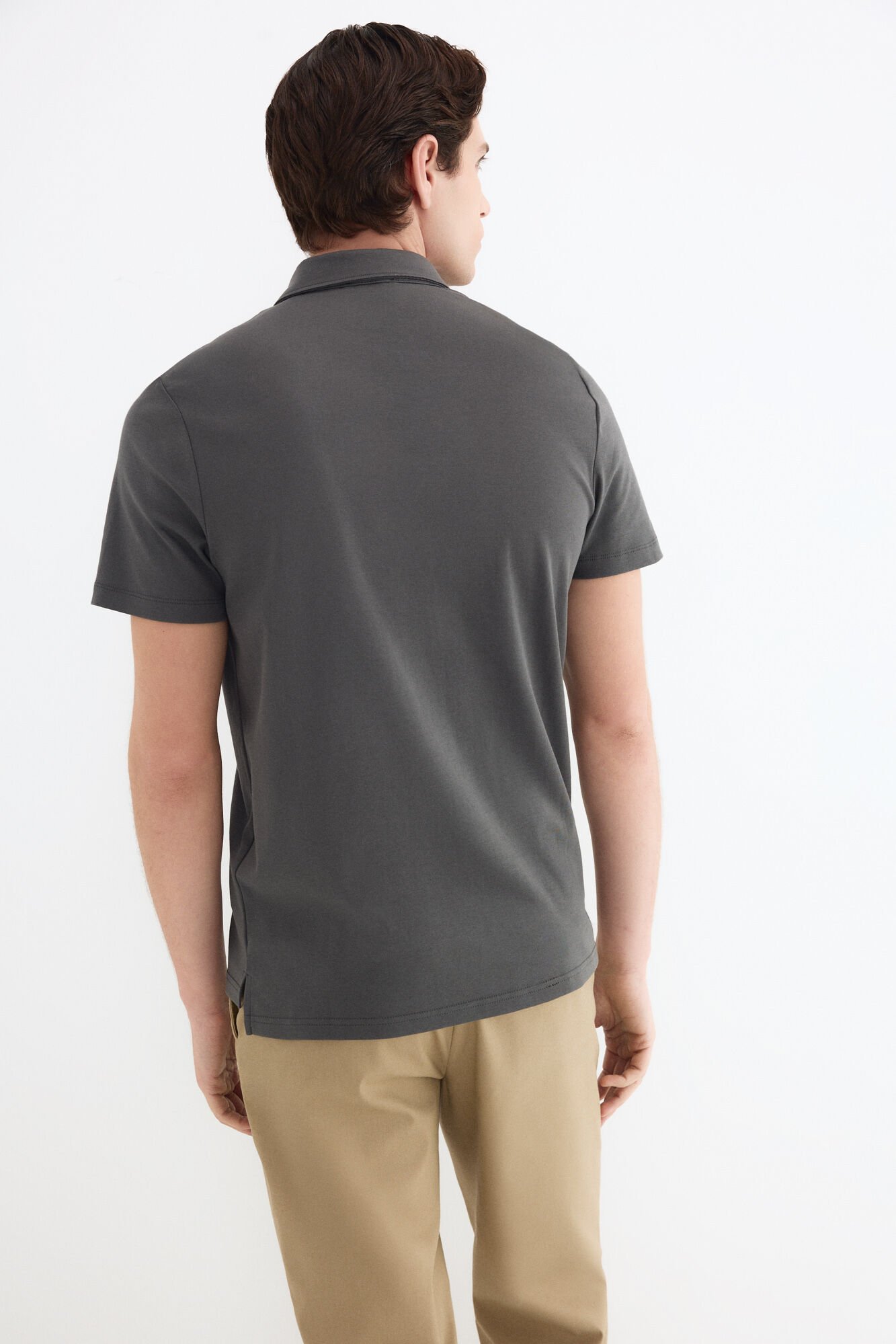 Pedro del Hierro Mercerized polo shirt Grey