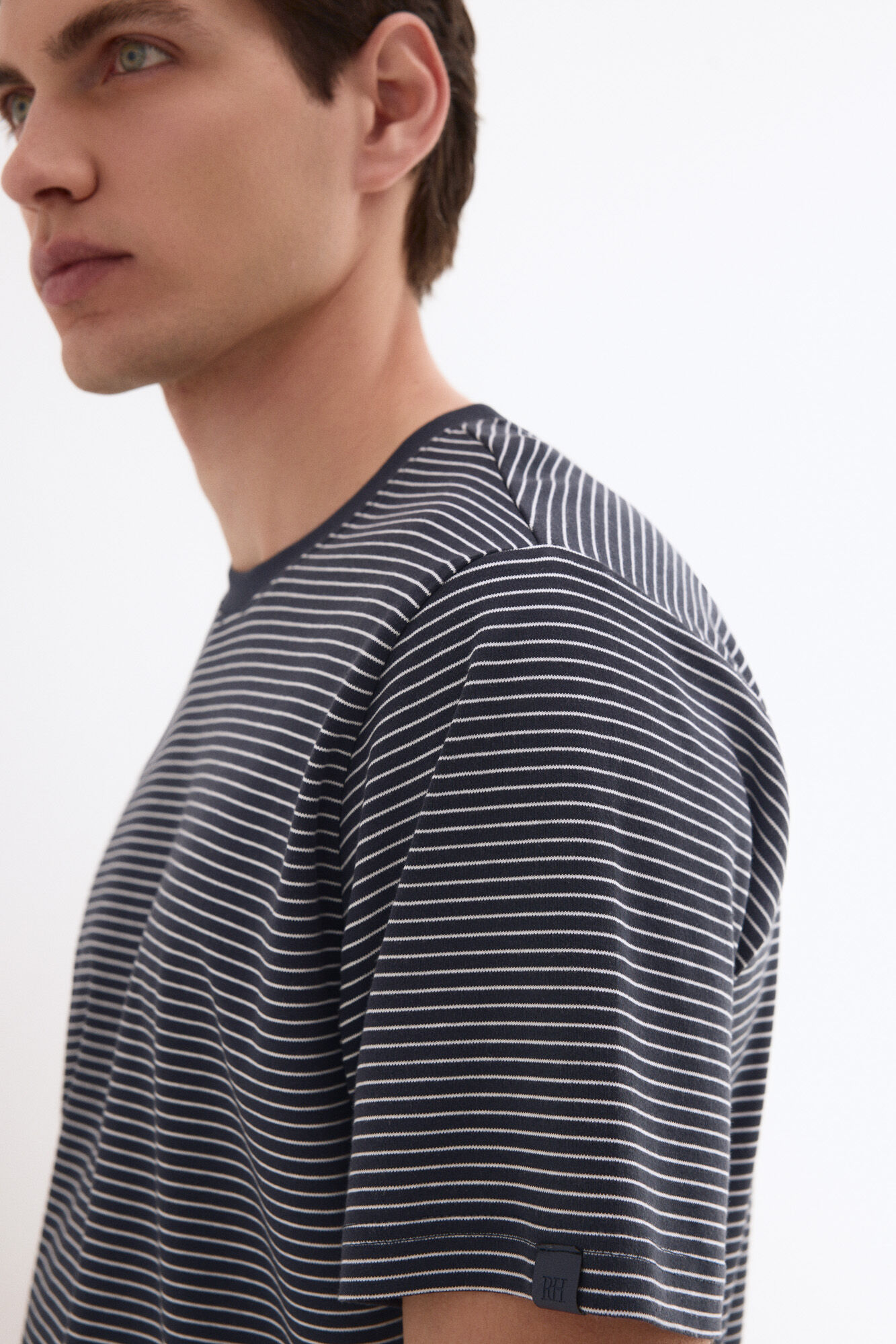 Pedro del Hierro Striped mercerized cotton T-shirt