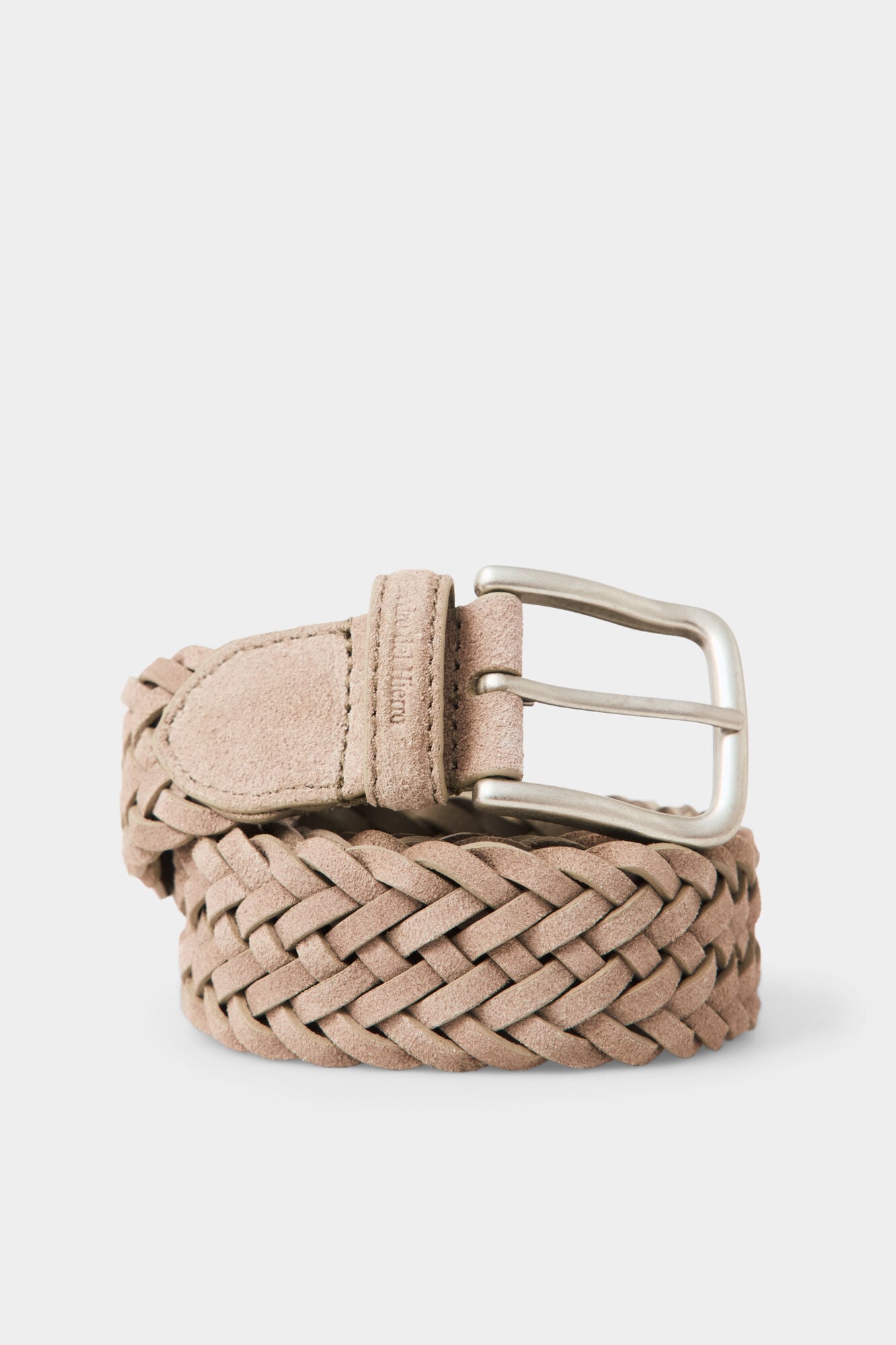 Pedro del Hierro Braided split leather belt