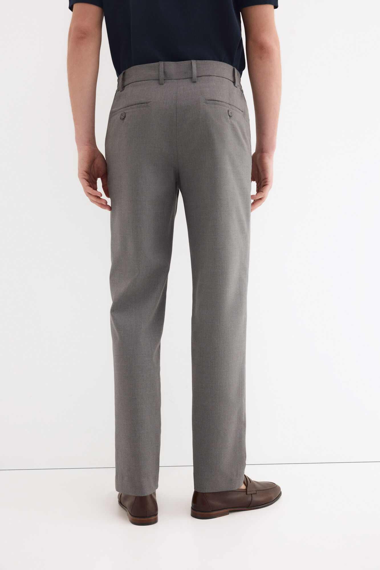Pedro del Hierro Side elastic trousers Grey