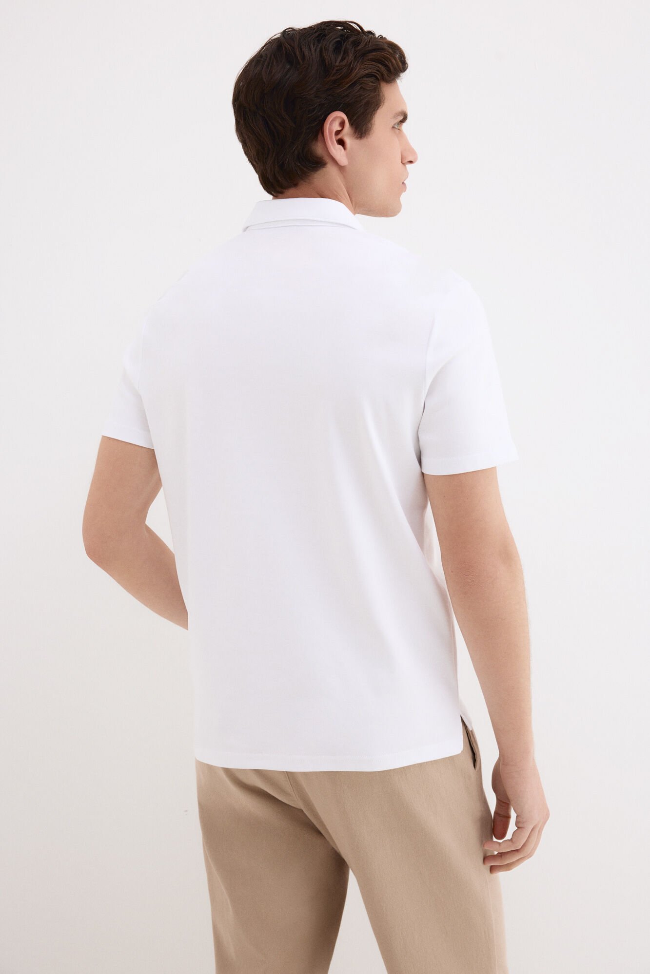 Pedro del Hierro Mercerized polo shirt White