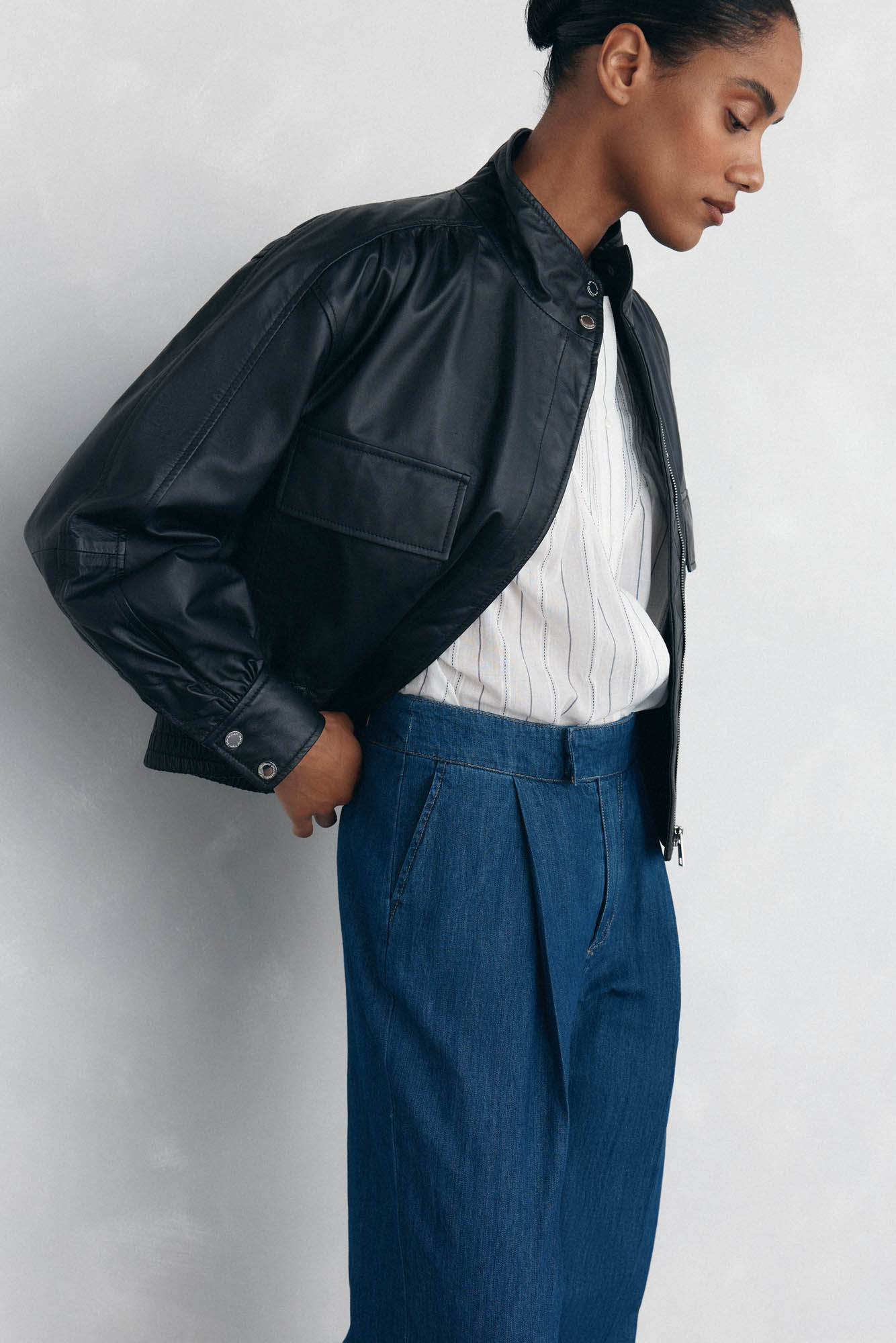 Pedro del Hierro Nappa bomber jacket Black