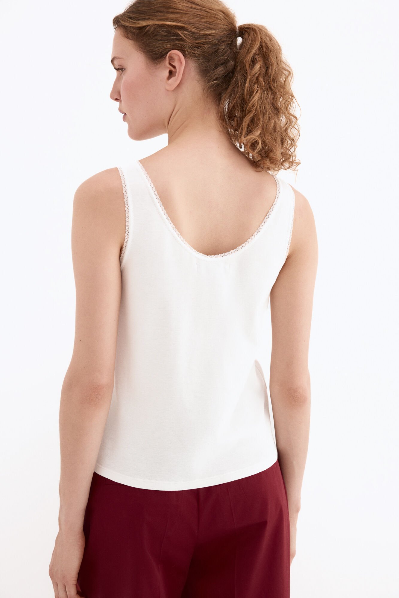 Pedro del Hierro V-neck vest top White